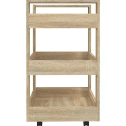 vidaXL Carrito de cocina madera contrachapada color roble 60x45x80 cm Roble Sonoma Sale