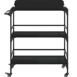vidaXL Carros E Islas-Carrito de cocina de madera de ingeniería 81,5x41x92,5 cm