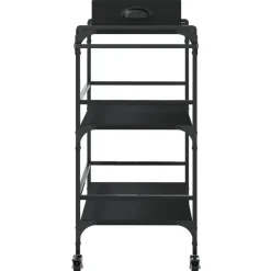 vidaXL Carros E Islas-Carrito de cocina de madera de ingeniería 81,5x41x92,5 cm