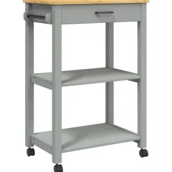 vidaXL Carros E Islas-Carrito de cocina MONZA madera maciza de pino 60x40x88,5 cm