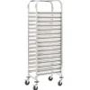 vidaXL Carrito de cocina 16 bandejas acero inoxidable 38x55x163 cm