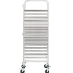 vidaXL Carrito de cocina 16 bandejas acero inoxidable 38x55x163 cm
