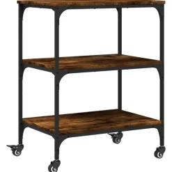vidaXL Carros E Islas-Carrito de cocina madera ingeniería 60x41x76 cm