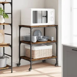 vidaXL Carros E Islas-Carrito de cocina madera ingeniería 60x41x76 cm