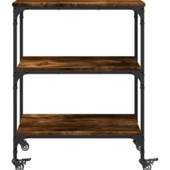 vidaXL Carros E Islas-Carrito de cocina madera ingeniería 60x41x76 cm