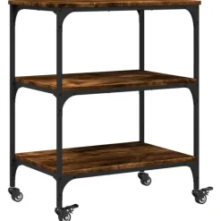 vidaXL Carros E Islas-Carrito de cocina madera ingeniería 60x41x76 cm