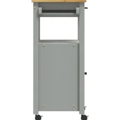 vidaXL Carros E Islas-Carrito de cocina MONZA madera maciza de pino 48x40x88,5 cm