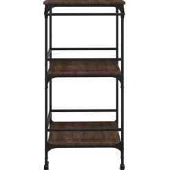 vidaXL Carrito de cocina madera ingeniería roble marrón 60,5x50x105cm Marr&oacute;n roble New