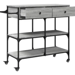 vidaXL Carrito de cocina madera ingeniería 105x42x95 cm Gris sonoma Clearance