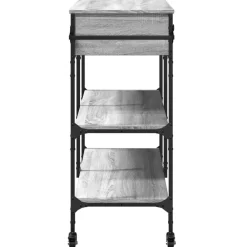 vidaXL Carrito de cocina madera ingeniería 105x42x95 cm Gris sonoma Clearance