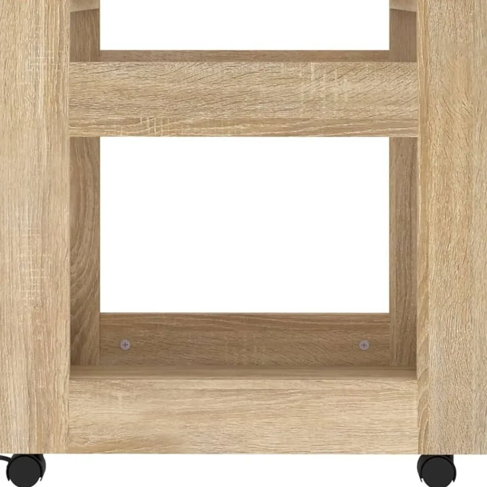 vidaXL Carros E Islas-Carrito de escritorio contrachapada 60x45x60 cm
