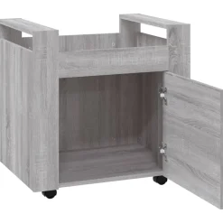 vidaXL Carros E Islas-Carrito de escritorio contrachapada 60x45x60 cm