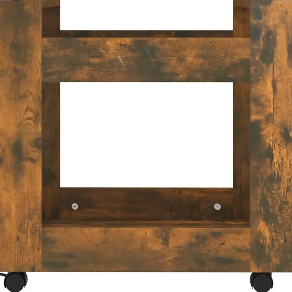 vidaXL Carrito de escritorio contrachapada 60x45x60 cm Roble ahumado Best