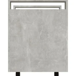 vidaXL Carros E Islas-Carrito de escritorio contrachapada gris hormigón 60x45x60 cm