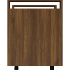 vidaXL Carrito de escritorio contrachapada marrón roble 60x45x60 cm Marrón roble New