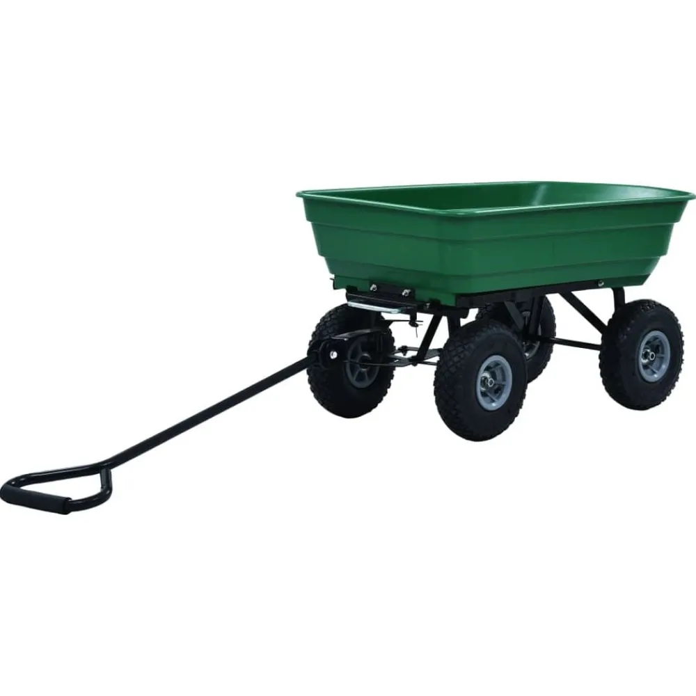 vidaXL Herramientas-Carrito de mano basculante para jardín 300 kg 75 L