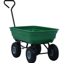 vidaXL Herramientas-Carrito de mano basculante para jardín 300 kg 75 L