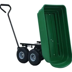 vidaXL Herramientas-Carrito de mano basculante para jardín 300 kg 75 L