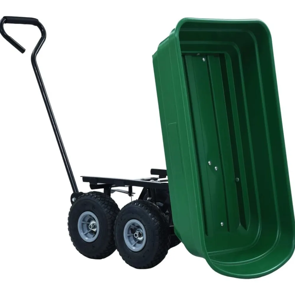 vidaXL Herramientas-Carrito de mano basculante para jardín 300 kg 75 L