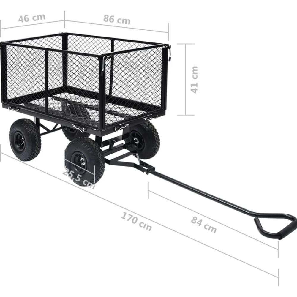 vidaXL Herramientas-Carrito de mano de jardín 350 kg