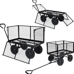 vidaXL Herramientas-Carrito de mano de jardín 350 kg