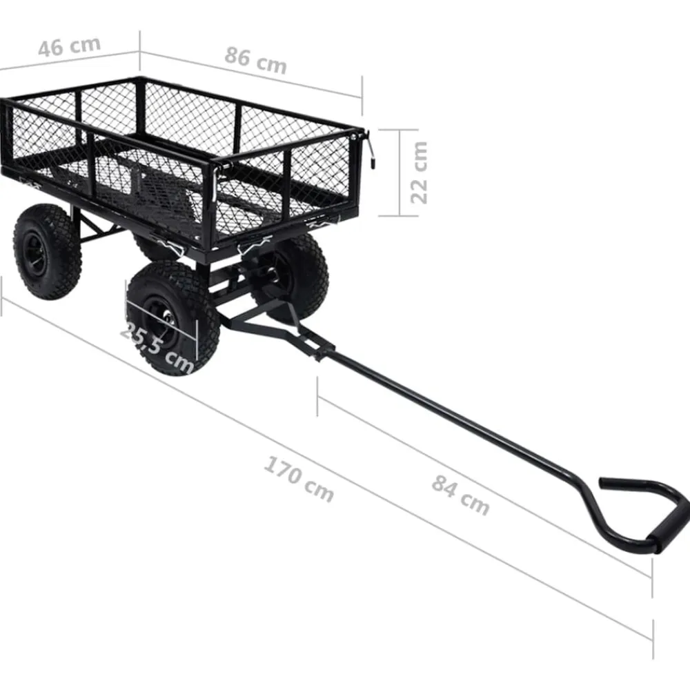 vidaXL Herramientas-Carrito de mano de jardín 250 kg