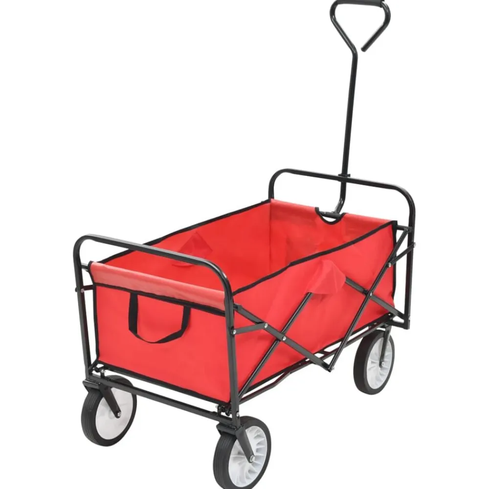 vidaXL Herramientas-Carrito de mano plegable de acero color