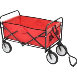vidaXL Herramientas-Carrito de mano plegable de acero color