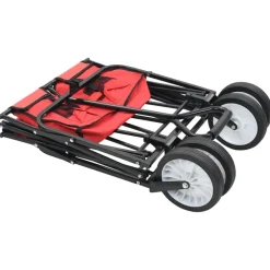 vidaXL Herramientas-Carrito de mano plegable de acero color