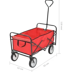 vidaXL Herramientas-Carrito de mano plegable de acero color