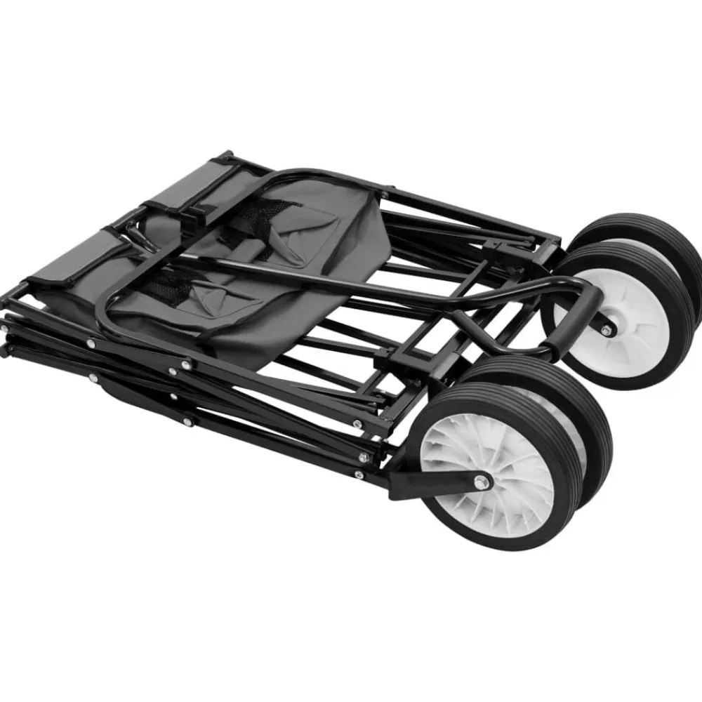 vidaXL Herramientas-Carrito de mano plegable de acero