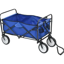 vidaXL Herramientas-Carrito de mano plegable de acero color