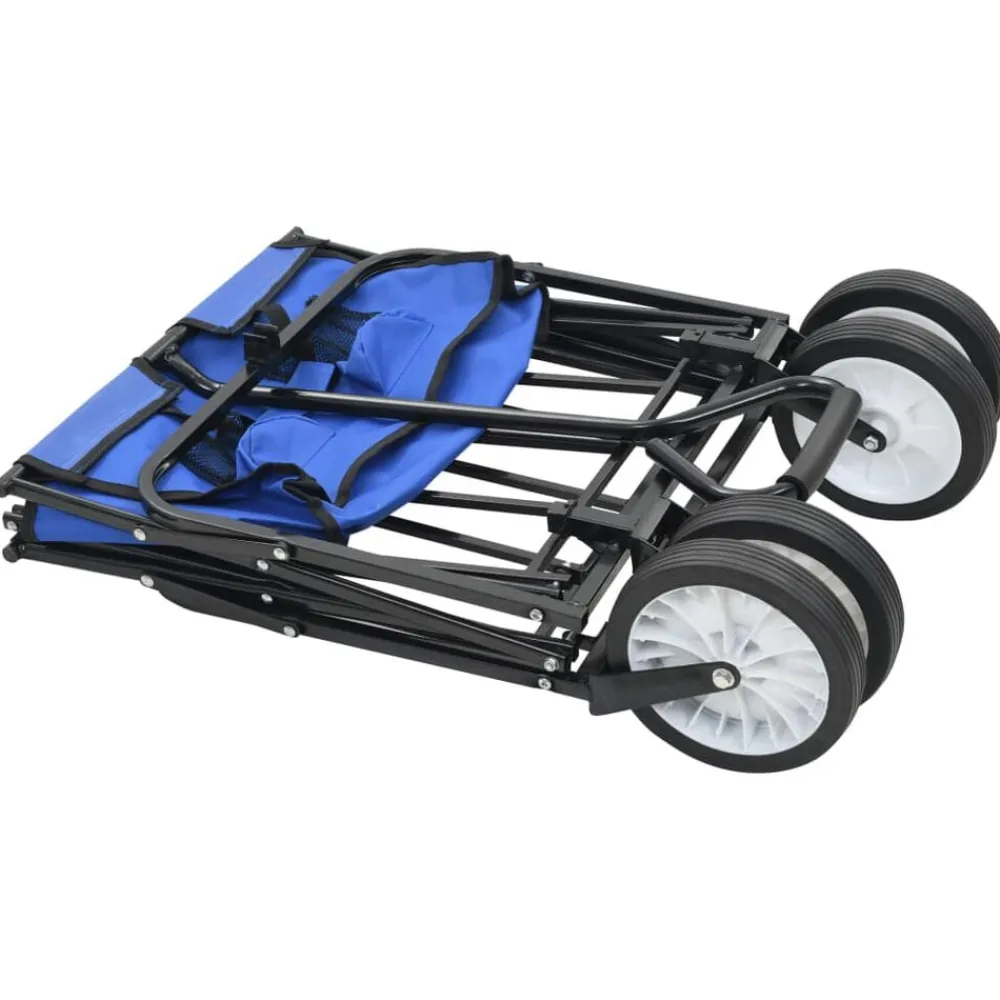 vidaXL Herramientas-Carrito de mano plegable de acero color