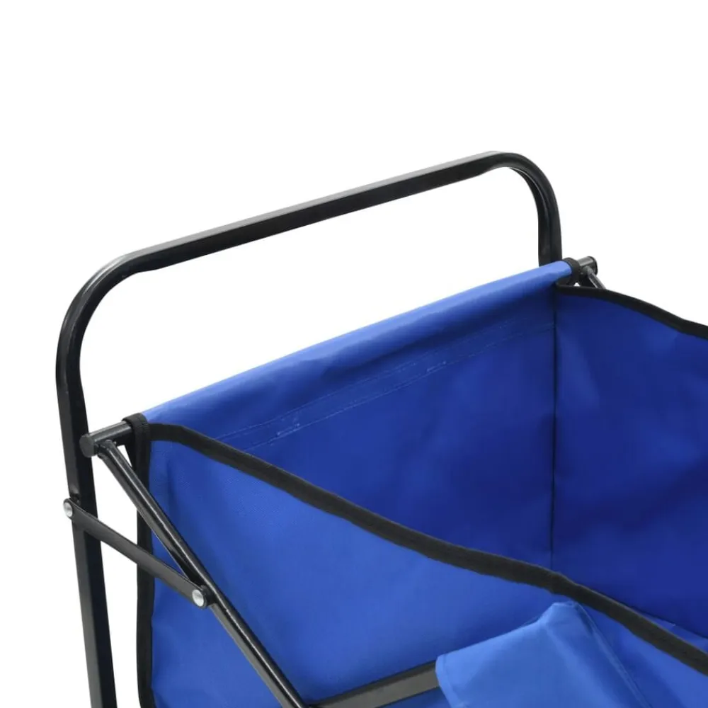 vidaXL Herramientas-Carrito de mano plegable de acero color