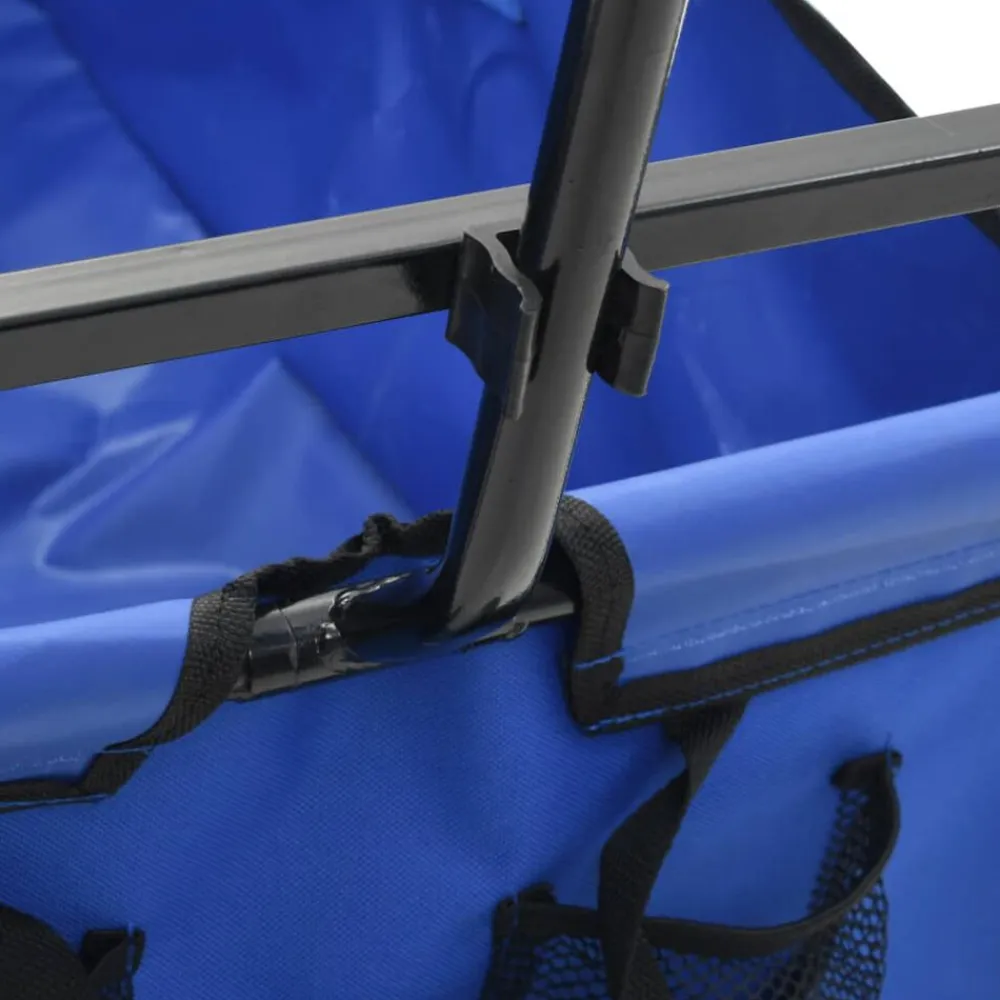vidaXL Herramientas-Carrito de mano plegable de acero color