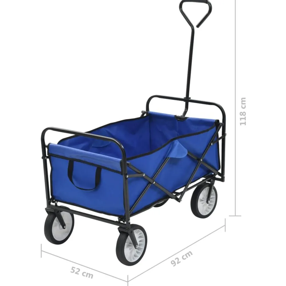 vidaXL Herramientas-Carrito de mano plegable de acero color