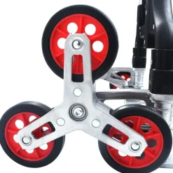vidaXL Herramientas-Carrito de transporte plegable de aluminio plateado 70 kg
