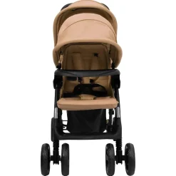 Niños vidaXL Transporte De Bebés-Carrito para gemelos tandem de acero gris