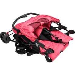 vidaXL Carrito para gemelos de acero Rojo Hot