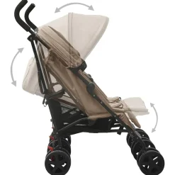 vidaXL Carrito para gemelos de acero gris taupe Taupé Sale