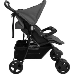 vidaXL Carrito para gemelos de acero Gris oscuro Best