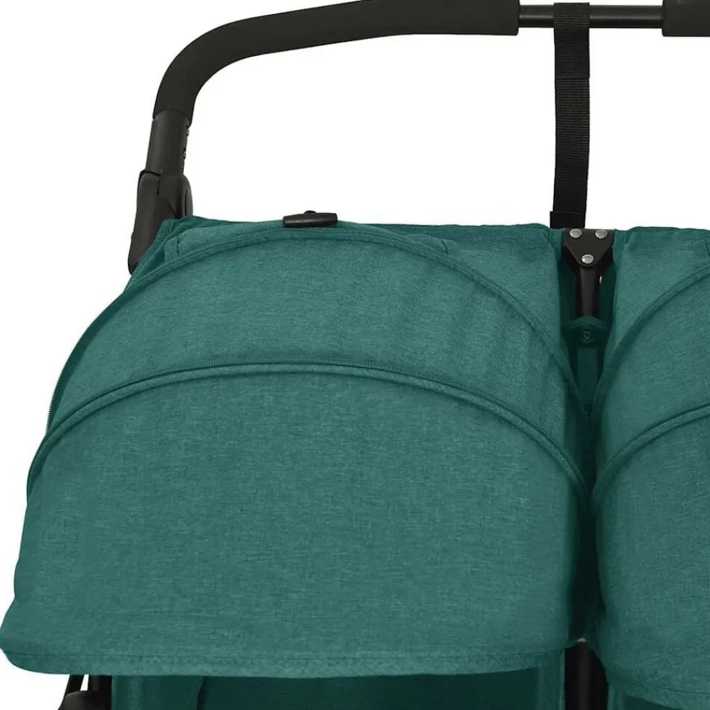 Niños vidaXL Transporte De Bebés-Carrito para gemelos de acero