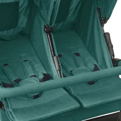 Niños vidaXL Transporte De Bebés-Carrito para gemelos de acero