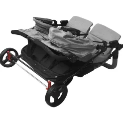 Niños vidaXL Transporte De Bebés-Carrito para gemelos de acero