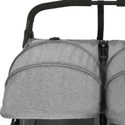 Niños vidaXL Transporte De Bebés-Carrito para gemelos de acero