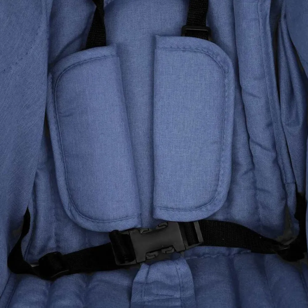 Niños vidaXL Transporte De Bebés-Carrito para gemelos de acero