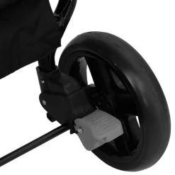 vidaXL Carrito para gemelos de acero y negro Gris claro Outlet