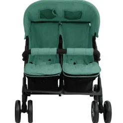 vidaXL Carrito para gemelos de acero Verde Clearance