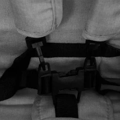 vidaXL Carrito para gemelos tandem de acero Gris claro Discount