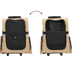vidaXL Productos Para Mascotas-Carrito para mascotas 3 en 1 diseño 48x32x(57-106) cm tela Oxford